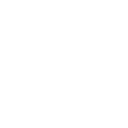 White line drawing of a pressure washer with its wand. The pressure washer is rectangular with a nozzle at the bottom and a handle at the top.
